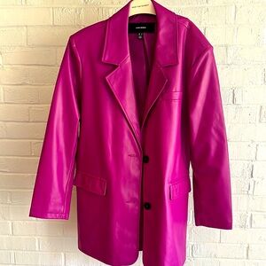 Vero Moda Sz Medium Pink Pleather Blazer